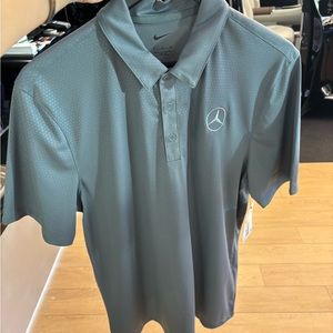 NIKE MERCEDES BENZ golf athletic collared polo button up